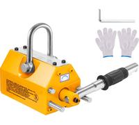 SucceBuy Aimant de levage de - 1320 lbs capacité, facteur de sécurité 2,5, néodyme et acier, aimant de levage permanent avec déverrouillage, charge lourde pour palan, grue, bloc, planche