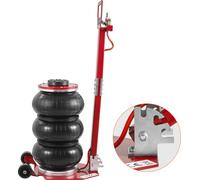 SucceBuy Air Jack, 3 Ton/6600 lbs, Triple Bag Air Jack, six tubes en acier, soulève jusqu'à 17,7", Fast 3-5 s Pneumatic Jack, poignée longue réglable, pour voitures, garages, réparation, rouge