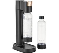 SucceBuy Appareil à eau gazeuse, Appareil à gazéifier à domicile, Kit d'eau gazeuse avec 2 bouteilles PET de 1 litre sans BPA, Compatible avec une bouteille de CO2 de 60 litres (Non fournie), Noir