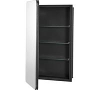 SucceBuy Armoire à pharmacie, 16,5 x 27,5 pouces, pour salle de bains, avec miroir et étagères réglables