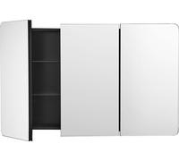 SucceBuy Armoire à pharmacie, 25,5 x 40 pouces, pour salle de bains avec miroir, armoire murale avec cadre en aluminium, étagères réglables à 4 niveaux, options d'encastrement et de montage mural