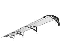 SucceBuy Auvent de store pour fenêtres et portes, grand store de 38 x 117 pouces pour terrasse extérieure, film pare-soleil UF50+ PC, pare-soleil transparent imperméable pour protection contre les UV,