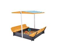 SucceBuy Bac à Sable Avec Auvent 145,5x120x120cm Pour Jardin Extérieur Plage Parc