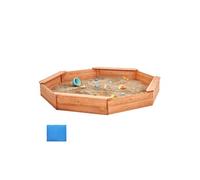 SucceBuy Bac à Sable en Bois Avec Couvercle 192x192x23cm Pour Garçons Filles de 3 à 12 Ans