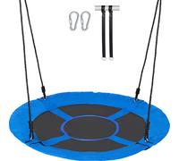 SucceBuy Balançoire d'arbre, 40 pouces grande balançoire à disque, capacité de charge de 340 kg, siège en tissu Oxford 900D avec 2 sangles et cordes réglables, balançoire ronde pour enfants en plein a