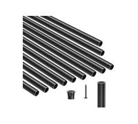 SucceBuy Balustres D'Escalier Lot de 51 1,9x66cm Stable Durable et Antirouille Noir