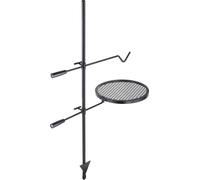 SucceBuy Barbecue pivotant pour feu de camp, Acier robuste, Grille pour feu ouvert, Réglable, Pour l'extérieur