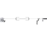 SucceBuy Barbecue pour cochons de lait Kit universel de tournebroche pour barbecue, 32"/39" Barbecue pour agneau 100,6 cm Barre à brochettes en acier inoxydable, grille de cuisson, moteur électrique
