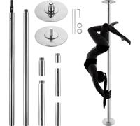 SucceBuy Barre de danse professionnelle, -Static Pole Kit, barre de danse portable en acier inoxydable de 45 mm, réglable en hauteur, pour l'entraînement, la maison, la salle de gym et les clubs, Arge