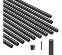 SucceBuy Barreaux de rampe d'escalier en métal de 26 pouces, lot de 51 broches en aluminium avec vis et capuchons de rampe