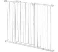 SucceBuy Barrière pour bébé Barrière pour chien Barrière de séparation 650-1219mm Réglable Blanc
