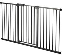 SucceBuy Barrière pour bébé Barrière pour chien Largeur 154-161 cm Réglable Noir