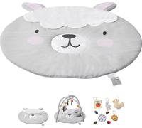 SucceBuy Bébé joue Gym Tapis-Temps d'activité Tapis avec 5 jouets sensoriels, 39,1 "x 32,7