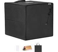 SucceBuy Boîte à lumière de studio photo, 16 x 16 pouces, 3000 - 5600 K, 3 températures de couleur réglables, 120 LED, 6 fonds double face, CRI élevé ≥ 95 pour les petits produits