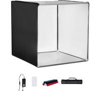 SucceBuy Boîte à lumière de studio photo 32" x 32", kit de tente photo LED 5600 K avec 210 lumières, 5 arrière-plans, toile lumineuse douce, CRI ≥ 95 pour la photographie de produits, alimentation, pi
