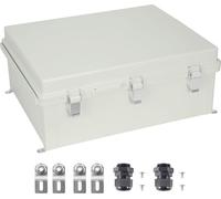 SucceBuy Boîte de jonction électrique extérieure, 20,87 x 16,92 x 7,87 in, boîtier en plastique ABS avec couvercle à charnière et verrouillage en acier inoxydable, IP67 étanche à l'eau & à la poussièr