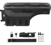 SucceBuy Boîte de rangement pour la zone de chargement, couvercle verrouillable, boîte à outils de roue en ABS étanche 6,6 Gal/20 L avec cadenas à mot de passe, compatible avec Tundra 2007-2021, côté