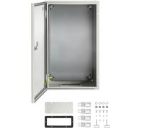 SucceBuy Boîtier en acier NEMA, 12 x 12 x 8 pouces, boîtier de commande en acier NEMA 4X, IP66 étanche à l'eau et à la poussière, boîte de jonction extérieure/intérieure, avec plaque de montage