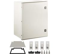 SucceBuy Boîtier en acier NEMA, 24 x 20 x 9'' NEMA 4X Boîte électrique en fibre de verre, IP66 étanche à l'eau & à la poussière, boîte de connexion électrique extérieure/intérieure, avec plaque de mon