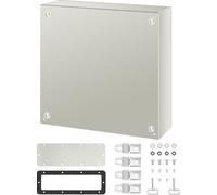 SucceBuy Boîtier en acier NEMA, 24 x 24 x 8 pouces, boîtier de commande NEMA 4X, IP66 étanche à l'eau et à la poussière, boîte de jonction pour l'extérieur/intérieur, avec plaque de montage