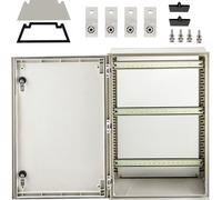 SucceBuy Boîtier en acier NEMA, 60 x 40 x 23 cm, boîtier de commande en fibre de verre NEMA 4X, IP66 étanche à l'eau et à la poussière, boîtier de raccordement intérieur/extérieur avec plaque de monta