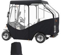SucceBuy Boîtier pour voiturette de golf, polyester 600D avec fenêtres transparentes sur 4 côtés, 4 passagers, ajustement universel