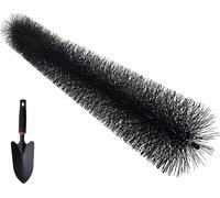 SucceBuy Brosse pour gouttières, longueur totale 36,6 m, diamètre 10 cm, outil de nettoyage de gouttières, brosse pour gouttières au ras du sol, protection contre les feuilles mortes pour gouttières d