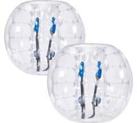 SucceBuy Bumper Balls gonflables , pack de 2, balles Zorb de 1,22 m de long pour hamsters humains, PVC 0,8 mm pour jeux d'équipe en plein air, amusant pour jardin, cour, parc
