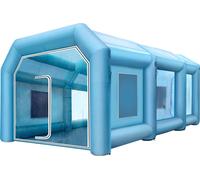 SucceBuy Cabine de peinture gonflable de, 9 x 4,0 x 3,5 m. Livrée avec 2 souffleries. Cabine de peinture gonflable avec système de filtration. Portable pour le parking et comme poste de travail sous f