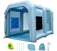 SucceBuy Cabine de peinture gonflable de - Tente de peinture automobile de 13 x 10 x 9 pieds avec filtre et soufflerie de 950 W. Installation de peinture professionnelle pour des résultats lisses