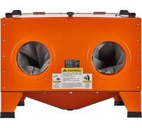 SucceBuy Cabine de sablage 25 gallons, cabine de sablage portable de table 40-120 PSI, sableuse en acier à haut rendement avec pistolet de sablage et 4 buses en céramique pour éliminer la peinture, le