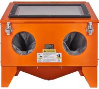 SucceBuy Cabine de sablage de 40 gallons, cabine de sablage portable de table 40-120 PSI, sableuse en acier à haut rendement avec pistolet de sablage et 4 buses en céramique pour éliminer la peinture,