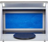 SucceBuy Cabine portable pour aérographe de | Kit de peinture pour hobby avec 4 lampes LED | Double ventilateur d'évacuation, plateau tournant et tuyau d'extension de 6 pieds | Parfait pour les modèle