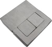 SucceBuy Canapé pour enfants, canapé de jeu modulaire en 4 parties pour enfants, canapé-lit pour jeunes enfants, siège de chaise, meuble de salle de jeux, housse amovible, pour filles et garçons, gris