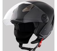 SucceBuy Casque de moto 3/4 face, ABS et haute densité, Bluetooth, homologué DOT, lentille interchangeable, confortable pour les jeunes et les adultes