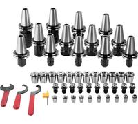 SucceBuy CAT40 Porte-pinces ER 16/32 Jeu de pinces, 35 pièces, SLN FMB ER16/32 APU Porte-outils Mandrin à pinces en acier à ressort avec 10 boulons de serrage et 3 clés de serrage