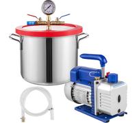 SucceBuy Chambre à vide de 1,5 gallons 3CFM 1/4HP, pompe à fluide frigorigène HVAC, pompe rotative à palettes à un étage, évacuation A/C