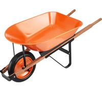SucceBuy Chariot brouette, 5 Cu. Ft. charge & 330 lbs capacité, une roue Dump Cart de jardin, chariot de jardin avec poignée en métal & 16" roues de voie large, facile à charger Utility Yard Cart & ch