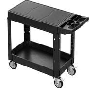 SucceBuy Chariot universel à 2 étagères 550 lbs 31,3 x 17,7 pouces avec roues