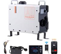 SucceBuy Chauffage diesel 2KW, réchauffeur d'air portable 12V/24V tout-en-un avec application Bluetooth, télécommande, écran d'affichage, alarme CO, chauffage rapide pour véhicules, en extérieur