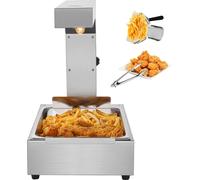 SucceBuy Chauffe-frites, 750 W lampe chauffante commerciale pour aliments, lampe chauffante électrique en acier inoxydable, plan de travail à 40-50 °C, chauffe-aliments pour frites, buffet, cuisine, r