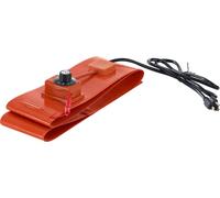 SucceBuy Chauffe-fût métallique, 1200 watts, 5 pouces, pour fûts de 55 gallons, réglable de 86 à 302℉, chauffe-fûts en silicone à haute efficacité, homologué CE, orange