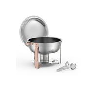 SucceBuy Chauffe-Plat 4,6L en Acier Inoxydable Nettoyage Facile Pour Restauration 4 Pièces