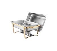 SucceBuy Chauffe-Plat 7,5L Pliable Facile à Assembler Pour Hôtel Traiteur 4 Pièces