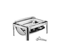 SucceBuy Chauffe-Plat Rectangulaire 8,5L Avec Couvercle Rabattable et Bac Pleine Taille