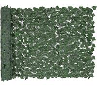SucceBuy Clôture de sphère privée de lierre, 1 x 2,5 m écran mural vert artificiel. Articulation renforcée. Décoration artificielle de feuille de vigne de haie pour l'extérieur jardin, cour, balcon, t