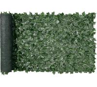 SucceBuy Clôture de sphère privée de lierre, 990 x 2490 mm écran mural vert artificiel. Dos en filet et articulation renforcée. Décor artificiel de feuilles de vigne de haie pour l'extérieur jardin et