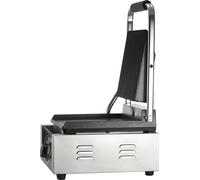 SucceBuy Commercial Panini Grill, 1800 W presse à sandwich électrique, acier inoxydable avec contrôle de la température et plaque émaillée plate 9 "x9", pour sandwichs, hamburgers, steak et bacon