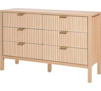 SucceBuy Commode 6 tiroirs, design cannelé, bois, anti-basculement