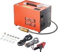 SucceBuy Compresseur d'air PCP, 4500 PSI, portable, convertisseur intégré et système de refroidissement du ventilateur, pompe de compresseur Aintball et bouteille de plongée